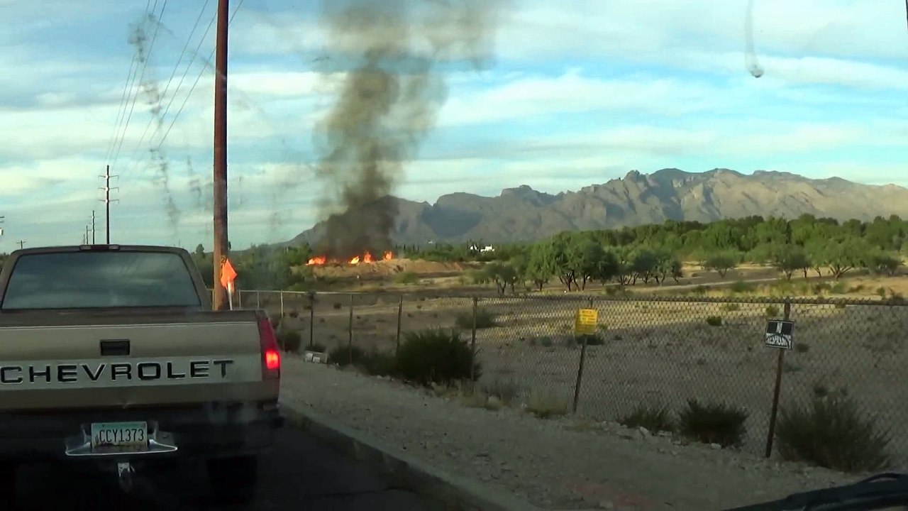 Fire West of Evergreen Cemetary