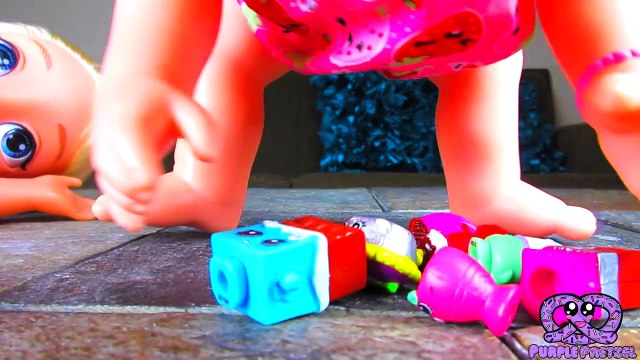 Baby Alive Eats Poops SHOPKINS! w Frozen Elsa Toddler Super Episode Compilation part 1 2 3