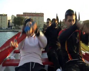 Les réactions de quelques Rameurs Vénitiens en plein effort pour le Téléthon !