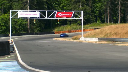 Porsche Panamera Turbo S E-Hybrid in Blue Metallic Driving Video