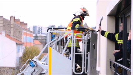 Annonay : la grande échelle des pompiers est de sortie