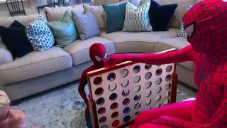 Superhero Compilation! Ariel meets Darth Vader vs Spiderman & Pink Spidergirl w/ Giant Games for Fun