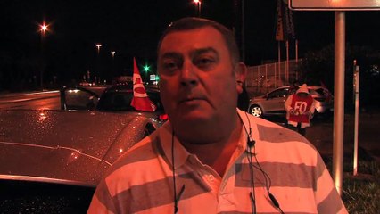 André Trudu (Fo logistique et transport) ce matin au départ du cortège