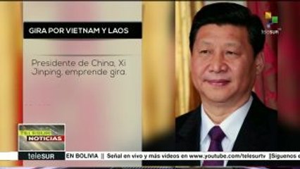 Presidente de China inicia gira por Vietnam y Laos