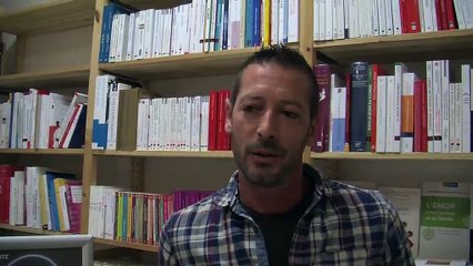 Jérôme Juan, auteur de la pièce Je suis Lysistrata et Noah Drey, comédienne