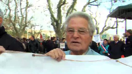 Des manifestants mobilisés pour la défense des services publics