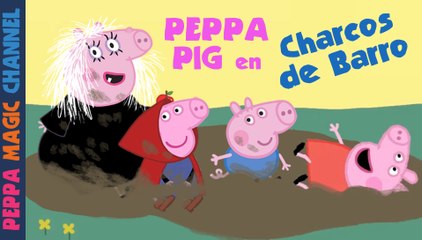 Peppa Pig se disfraza de Caperucita Roja y se cae en un charco de barro