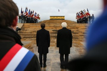 Discours du Président de la République, Emmanuel Macron, lors de l'inauguration de l'Historial franco-allemand de la Guerre 14-18 du Hartmannswillerkopf en présence de Frank-Walter Steinmeier, Président de la République fédérale d’Allemagne à Co