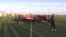 Atiker Konyasporlu Futbolcular, Antrenman Öncesi Türk Bayrağı Açtı