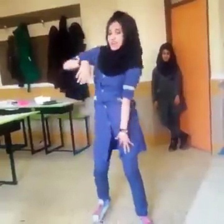 Cute Arab School Girl Dancing
