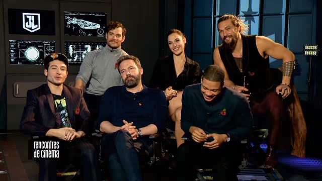 Justice League avec Gal Gadot, Ben Affleck, Henry Cavill, Ezra Miller, Jason Momoa, Ray Fisher - Interview cinéma