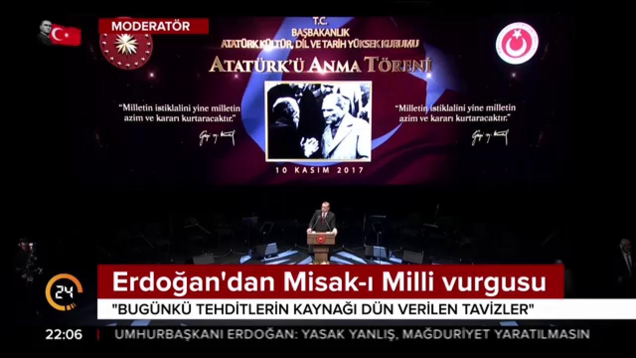 Erdoğan'dan Misak-ı Milli vurgusu