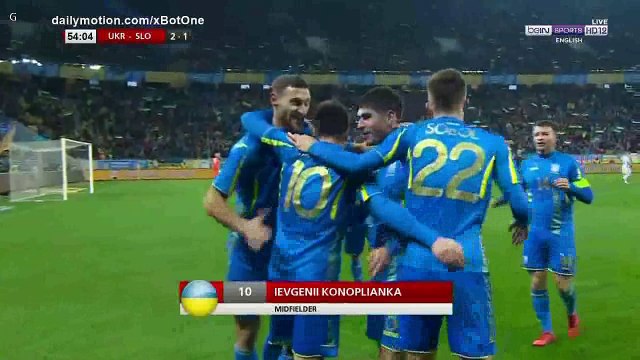 Evgen Konoplyanka Goal HD - Ukraine 2 - 1 Slovakia - 10.11.2017 (Full Replay)