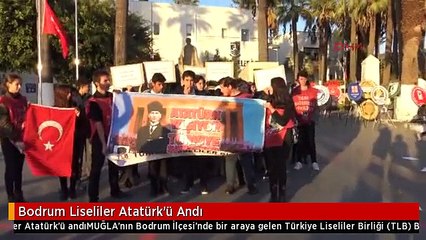 Bodrum Liseliler Atatürk'ü Andı