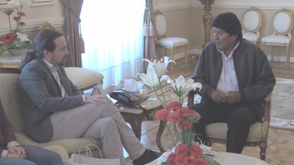 Evo Morales recibe a español Pablo Iglesias