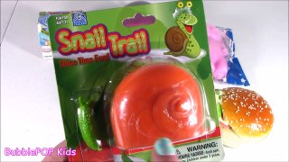 Cutting OPEN Squishy FOOD Toys! Kawaii Sandwich! Squeezy TOMATO! SLIME Snail! Stress Ball FUN!