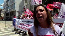 Sindicatos de Brasil protestan contra ajustes y privatizaciones