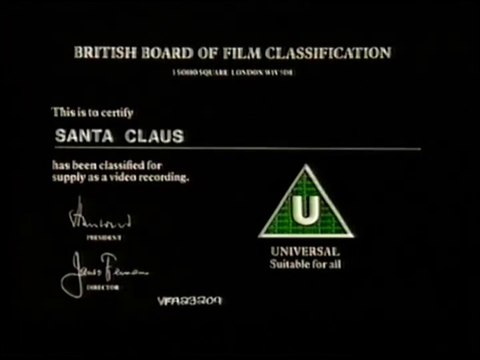 Opening To Santa Claus UK VHS 1988