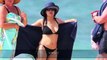 Salma Hayek Hot Multiple Cleavages In Black Bikinii