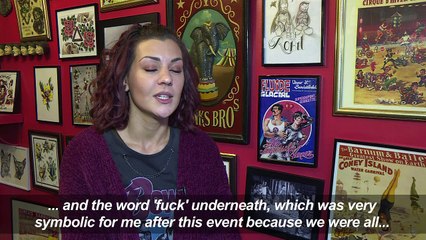 Bataclan survivors' tattoos show their pain and defiance