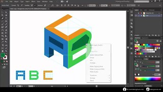 How to create A Cube Logo with Custom Letters in Adobe Illustrator CC