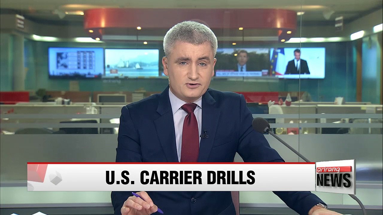 Three U.S. carriers taking part in naval exercises with South Korea