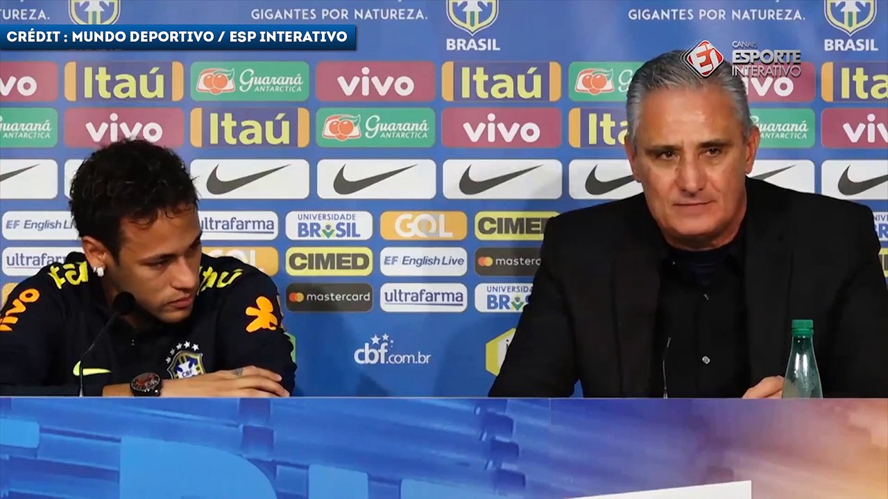 Neymar quitte la conférence de presse en pleurs.