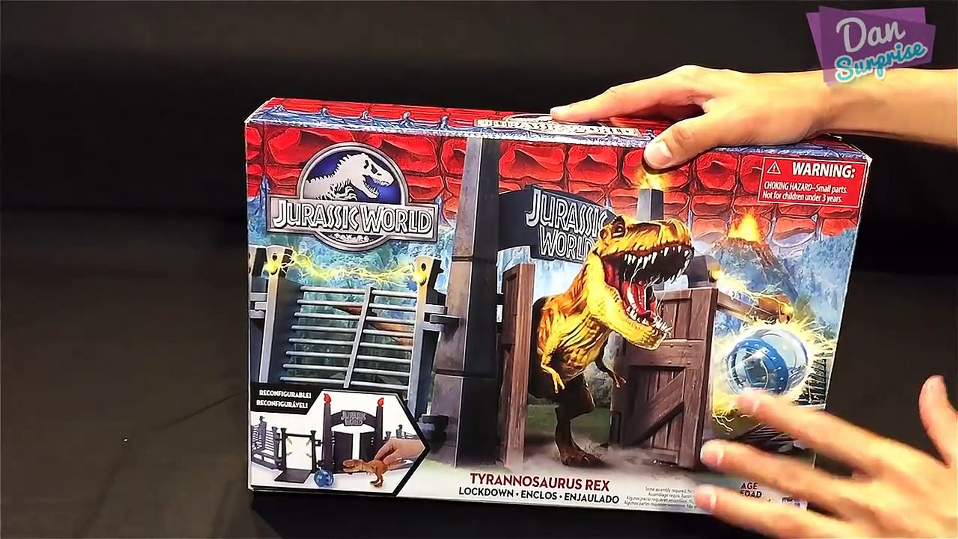 jurassic world tyrannosaurus lockdown playset