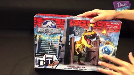 EPIC JURASSIC WORLD LOCKDOWN PLAYSET for kids! HYBRID INDOMINUS REX T-REX VELOCIRAPTOR Toys