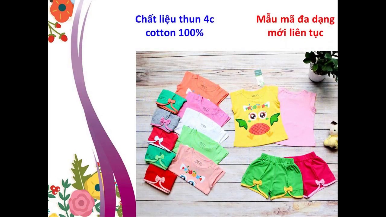 QUẦN ÁO TRẺ EM XUẤT KHẨU GIÁ SỈ - BỘ SỌT CHIM CÚ MÈO CHO BÉ GÁI