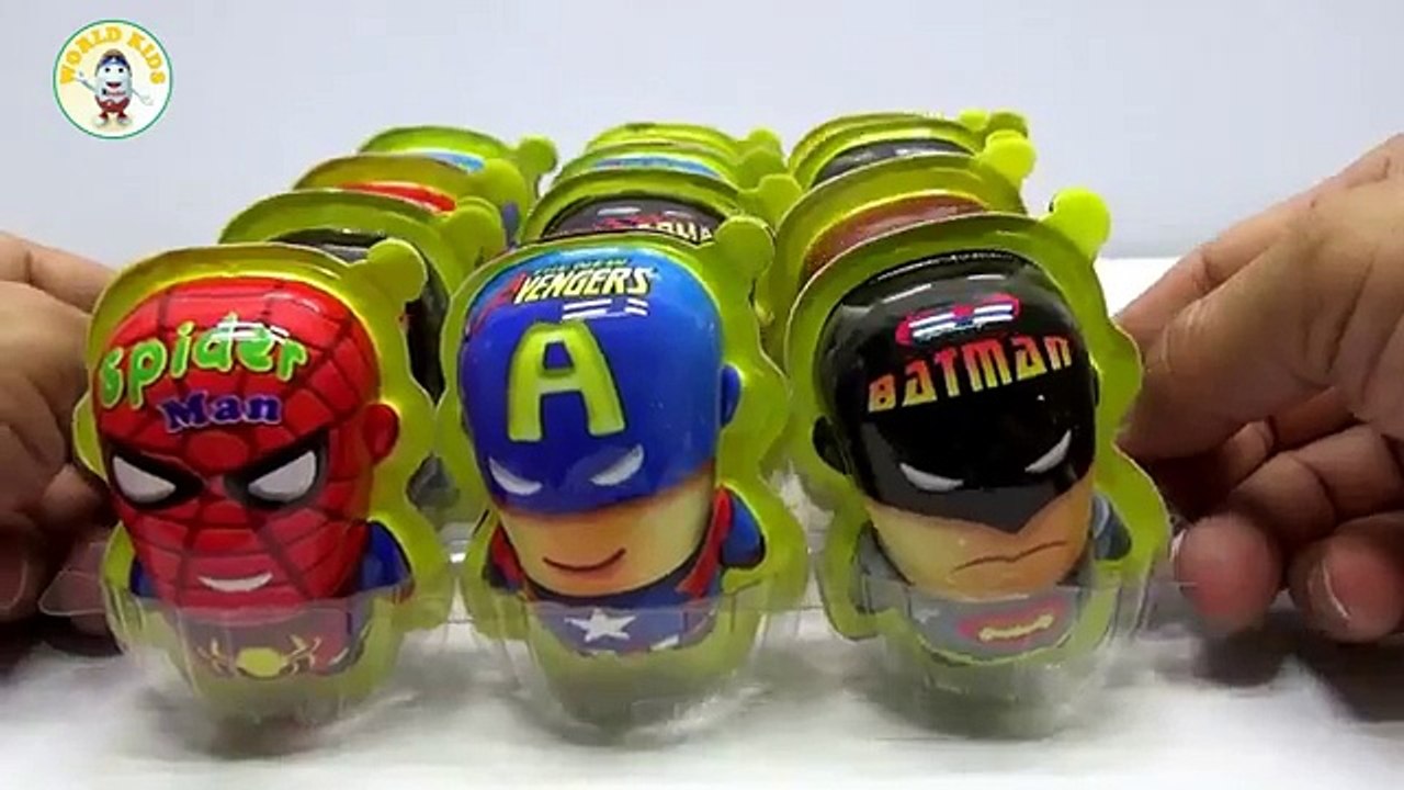 Mở Trứng Đồ Chơi Bất Ngờ | Trứng Spiderman Batman Superman Captain America | WORLD KIDS