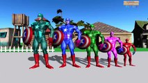 Superhero Water bottles Finger family Nursery rhymes for Kids children - Learn Colors 3d