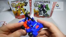 Transformers Construct Bots Dinobot Riders Optimus Prime & Bumblebee vs Lockdown