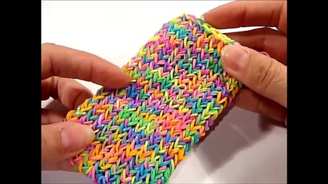 Handyhülle, Smartphone-Hülle mit Loom Bands und Rainbow Loom deutsch