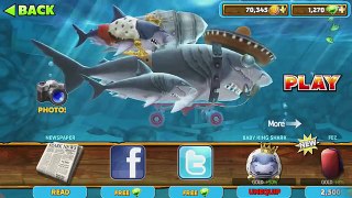 Hungry Shark Evolution MEGALODON With BABY KING SHARK