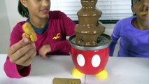 MCDONALDS CHOCOLATE FOUNTAIN CHALLENGE! Super Gross Real Food Sophia Sarah Toys To See Kids Video