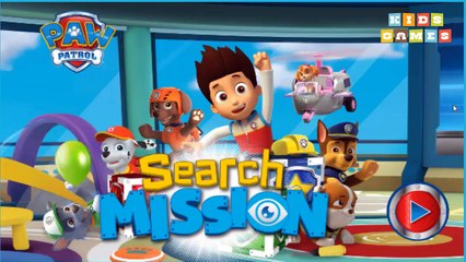Nickelodeon Games to play online 2017 ♫Paw Patrol Search Misson ♫ Kids Games