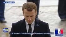 11-novembre : Emmanuel Macron ravive la flamme du soldat inconnu