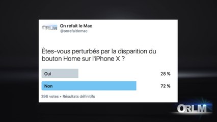 ORLM-275 : 2P- iPhone X, perturbé par la disparition du bouton Home ?