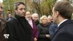 "Je suis pour le progrès social mais celui que l'on sait se construire" Macron interpellé en marge des commémorations
