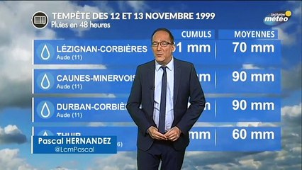 12 et 13 novembre 1999 : inondations et vent tempétueux dans le sud de la France