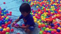 Learn Colors with Balls for Children and Toddlers Ball Pit Egg Hunt Surprise Toys Compilation Video