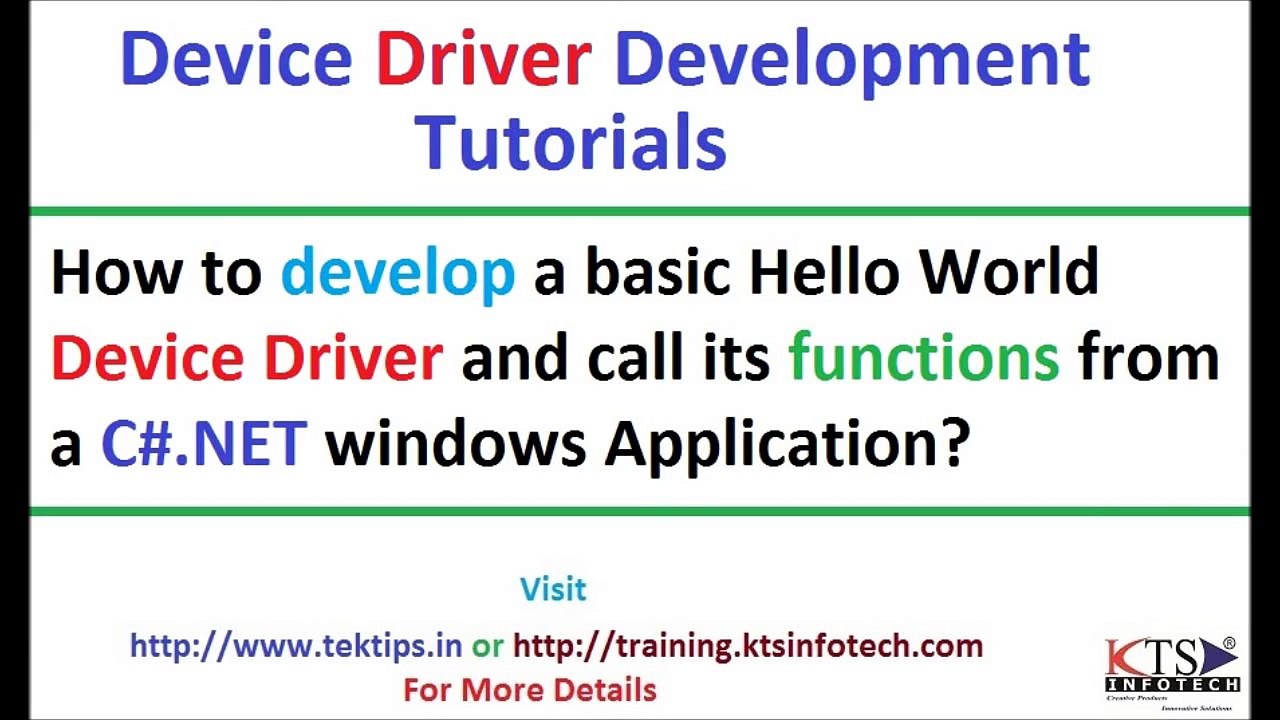 How to develop a Windows driver|Device driver development|xp drivers|install windows from windows