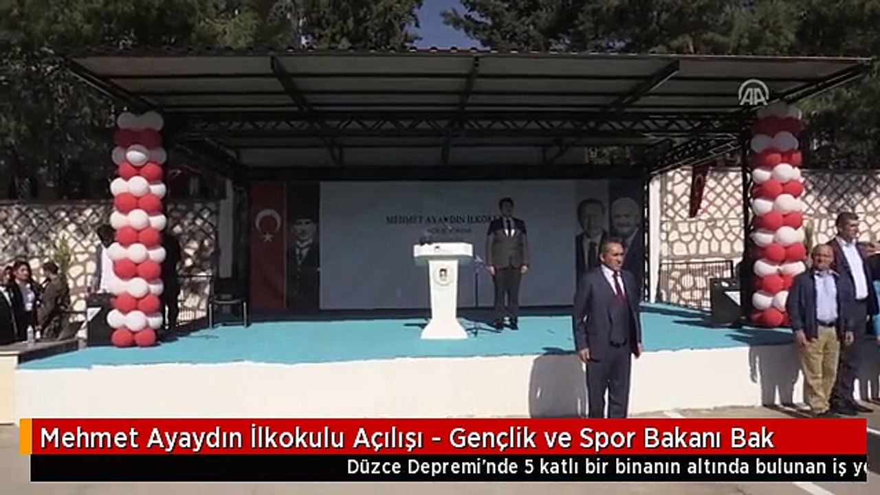 Mehmet Ayaydın İlkokulu Açılışı - Gençlik ve Spor Bakanı Bak