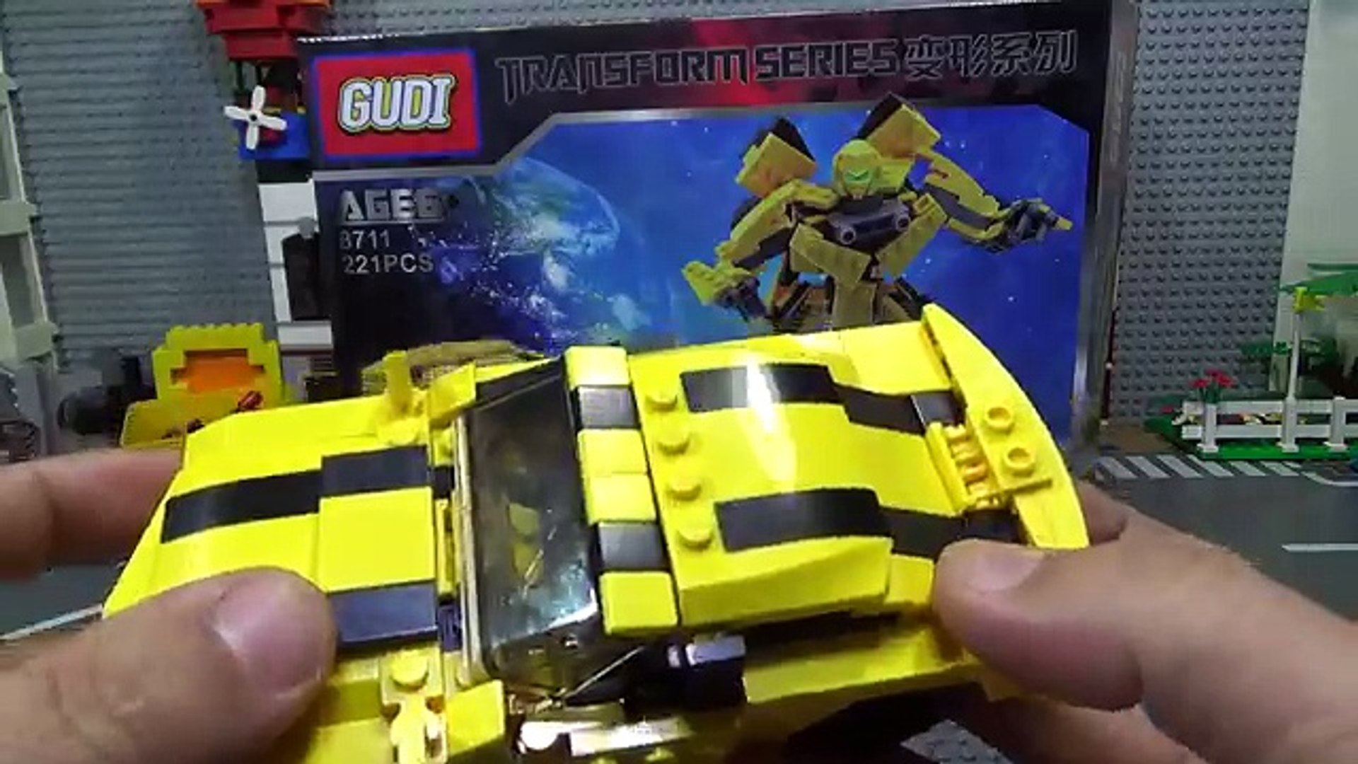트랜스포머 범블비 로봇 레고 호환 블럭 Gudi 조립 리뷰 Lego Knockoff Kre-O Transformers Bumblebee  - Vidéo Dailymotion