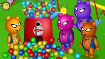 Superheroes gummy bear vs halloween fruits Fight for Lollipops Finger family|Lollipops |Superheroes