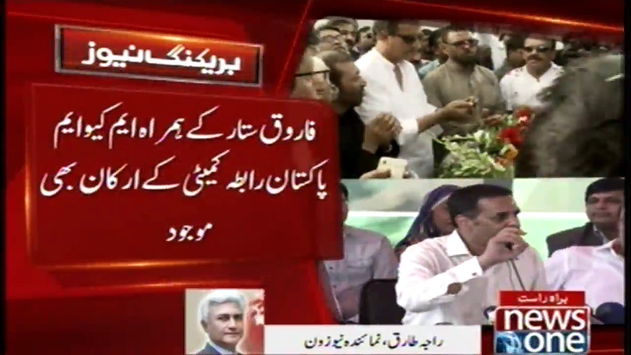 Farooq Sattar visits Yadgar-e-MQM-Shuhada