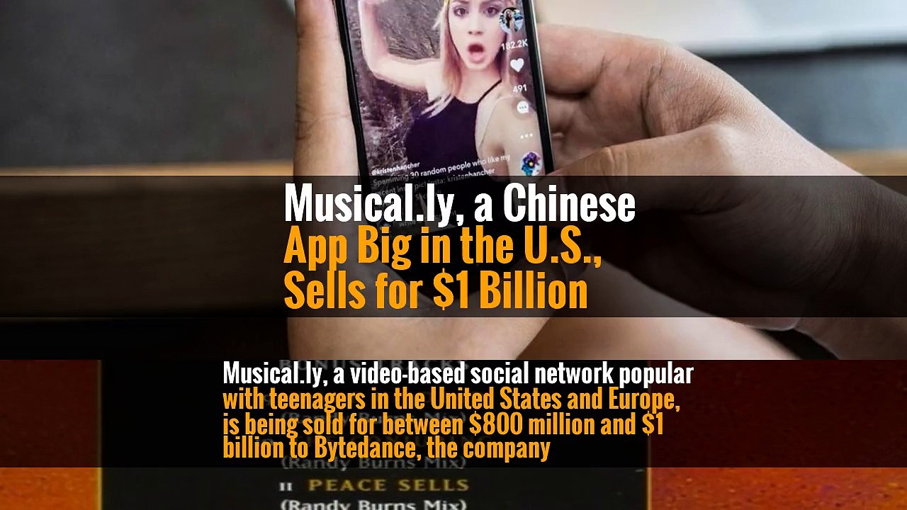 Musical.ly, a Chinese App Big in the U.S., Sells for $1 Billion