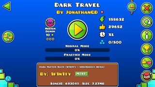 Failing at Dark Travel - Geometry Dash Demon