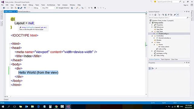 4 ASP NET MVC Course Your First MVC Application Adding Dynamic Output with ViewBag Object